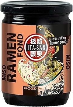 ¿Cuál es el costo promedio de las bases deshidratadas para caldo de ramen y miso?