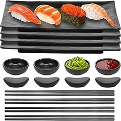 ¿Para qué se usan los cuencos y bandejas en la cultura del sushi?