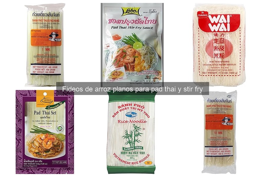 Alternativas a los fideos de arroz planos para Pad Thai