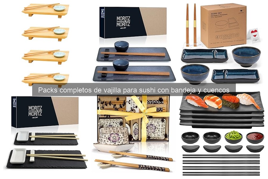 Alternativas a packs de vajilla para sushi: opciones individuales