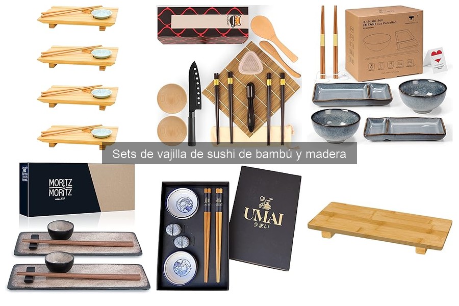 Alternativas a sets de vajilla de sushi de bambú: mejores opciones