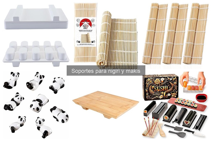 Alternativas creativas a los soportes para nigiri y makis