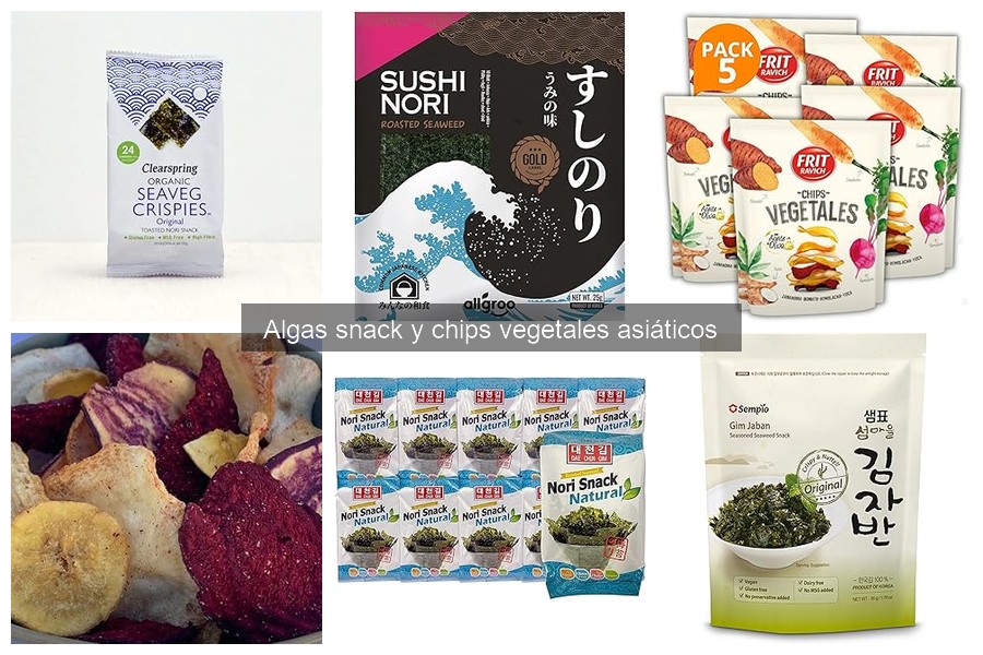 ** Alternativas saludables a las algas snack y chips vegetales