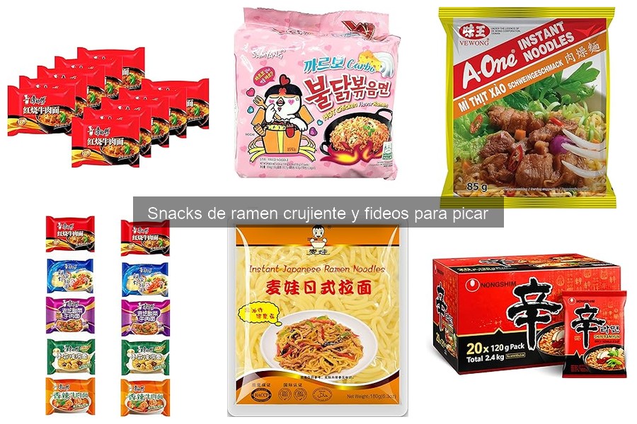 Alternativas saludables a los snacks de ramen crujiente