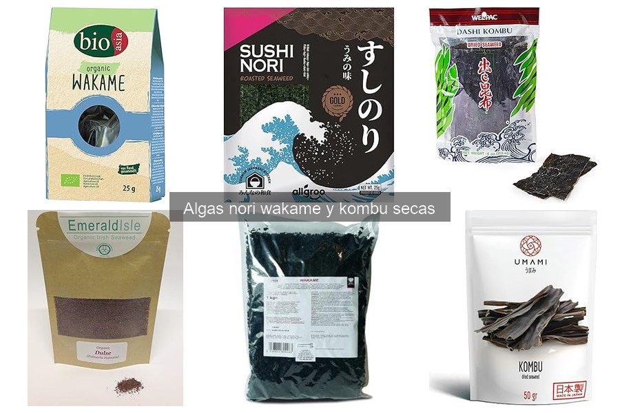 Beneficios de consumir algas nori, wakame y kombu