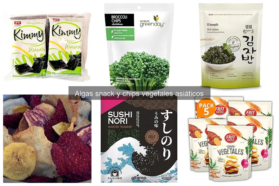 Beneficios de las algas snack y chips vegetales asiáticos