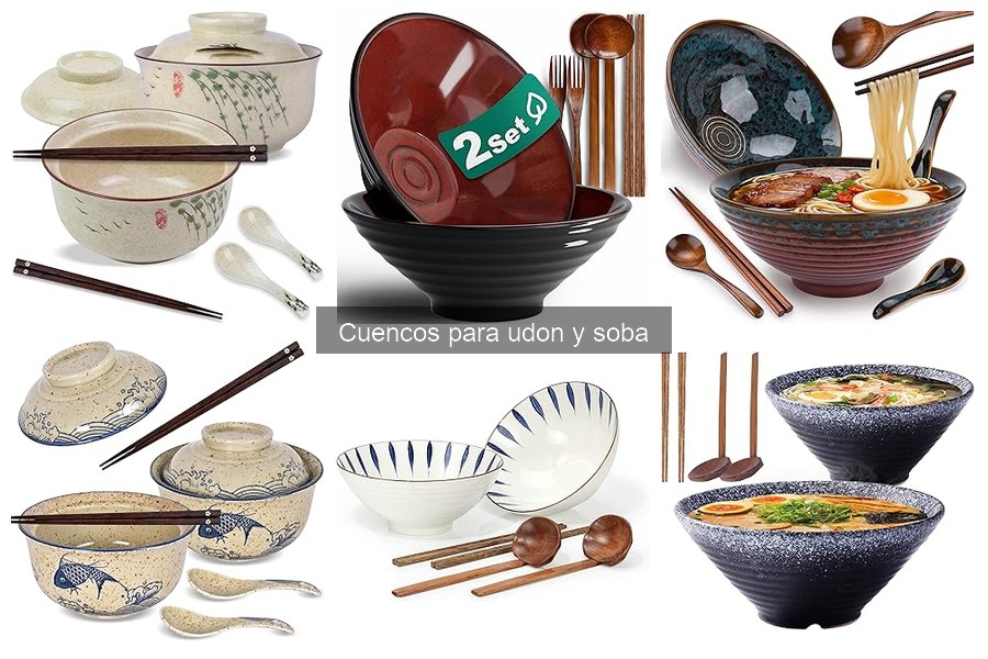 Comparativa cuencos de cerámica vs. bambú para udon y soba