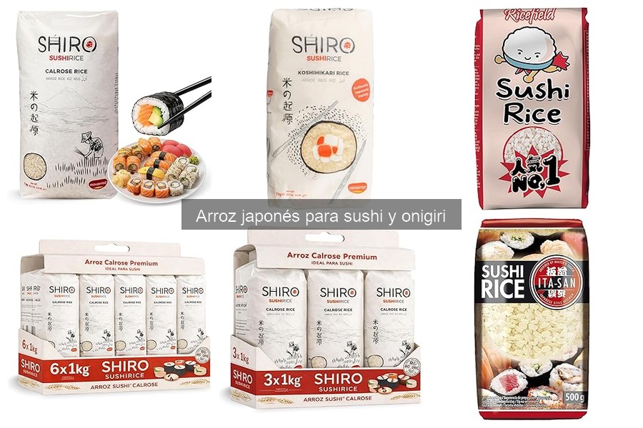 Comparativa de arroz japonés para sushi y onigiri