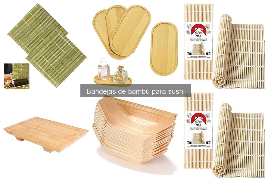 Comparativa de bandejas de bambú y otras para sushi