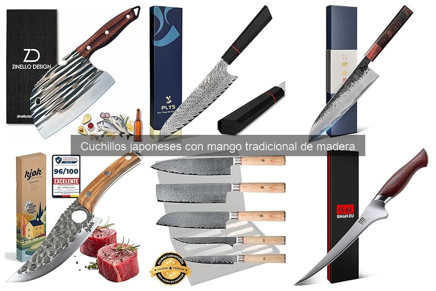 Comparativa de Cuchillos Japoneses de Mango de Madera