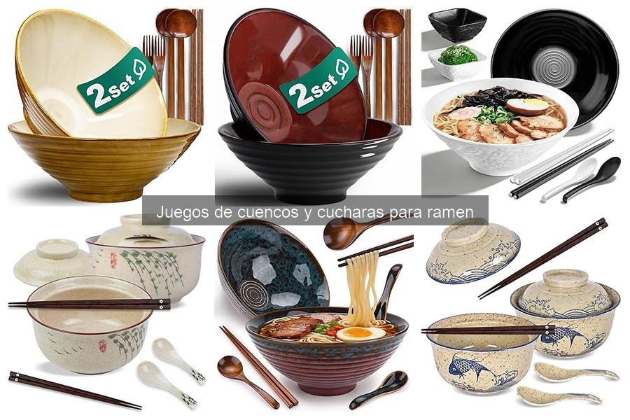 Comparativa de materiales en cuencos y cucharas para ramen