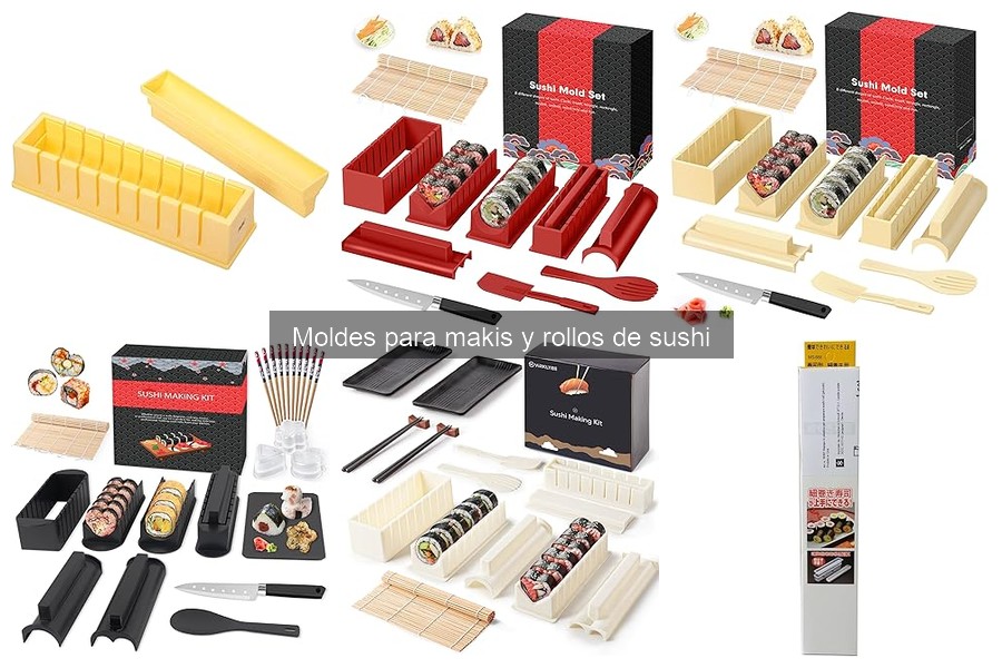 Comparativa de moldes de plástico y silicona para sushi