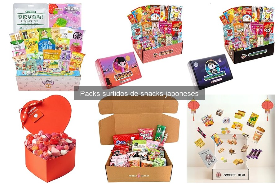 Comparativa de precios de packs de snacks japoneses