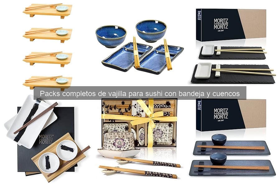 Comparativa de precios de packs de vajilla para sushi