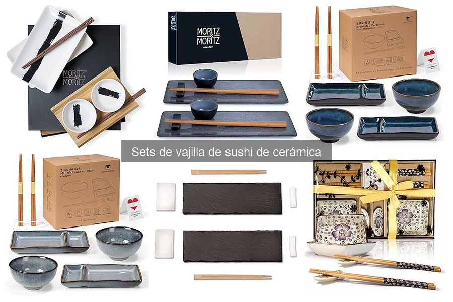 Comparativa de vajilla de cerámica y otros materiales para sushi