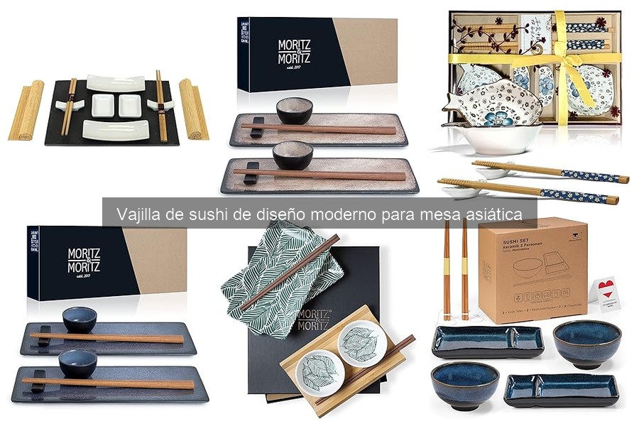 Comparativa entre vajilla de sushi moderna y clásica