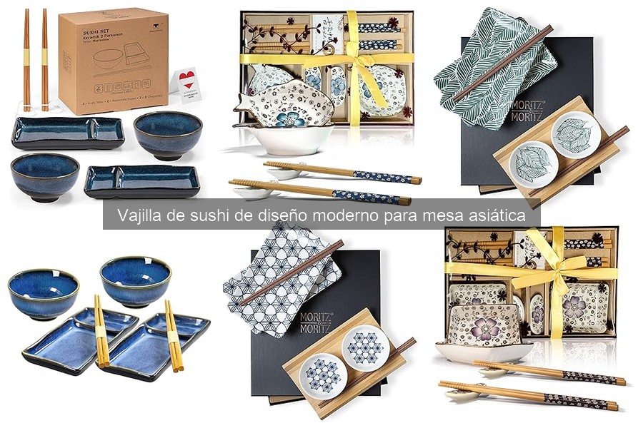 Descubre la vajilla de sushi de diseño moderno para tu mesa