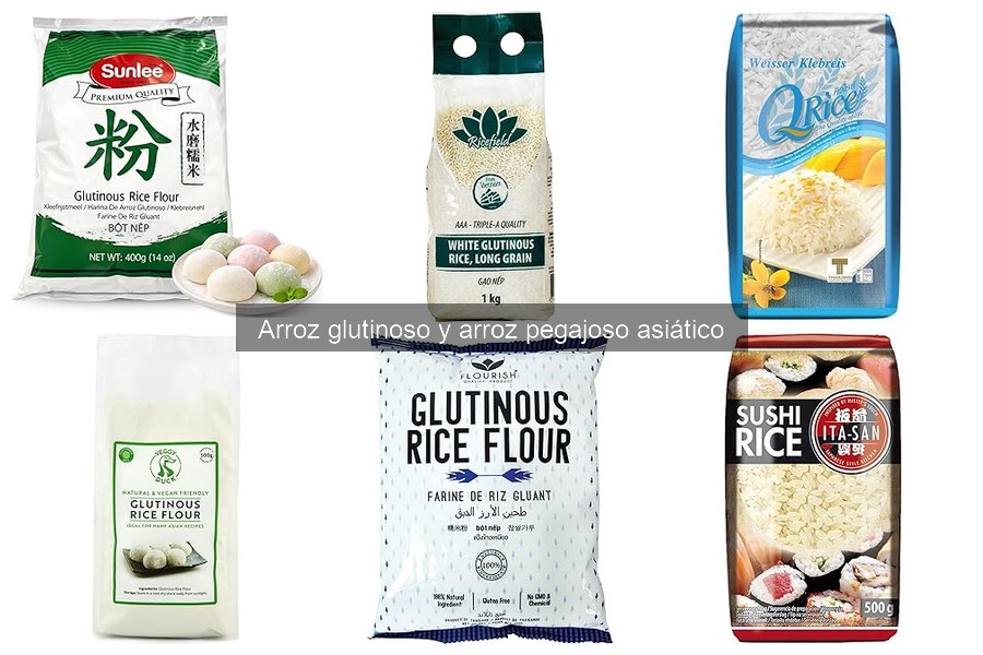 Diferencias entre arroz glutinoso y arroz pegajoso