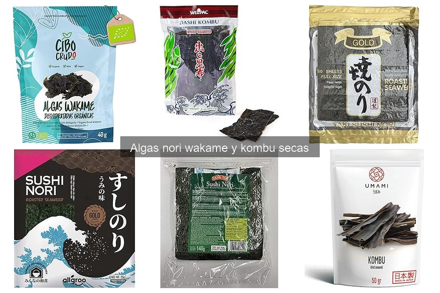 Dónde comprar algas nori, wakame y kombu en línea