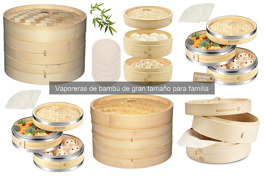 Efectos del vapor en alimentos con vaporeras de bambú