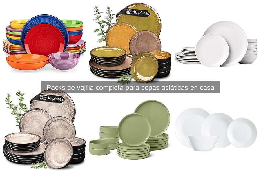Ideas creativas para presentar sopas asiáticas en vajilla