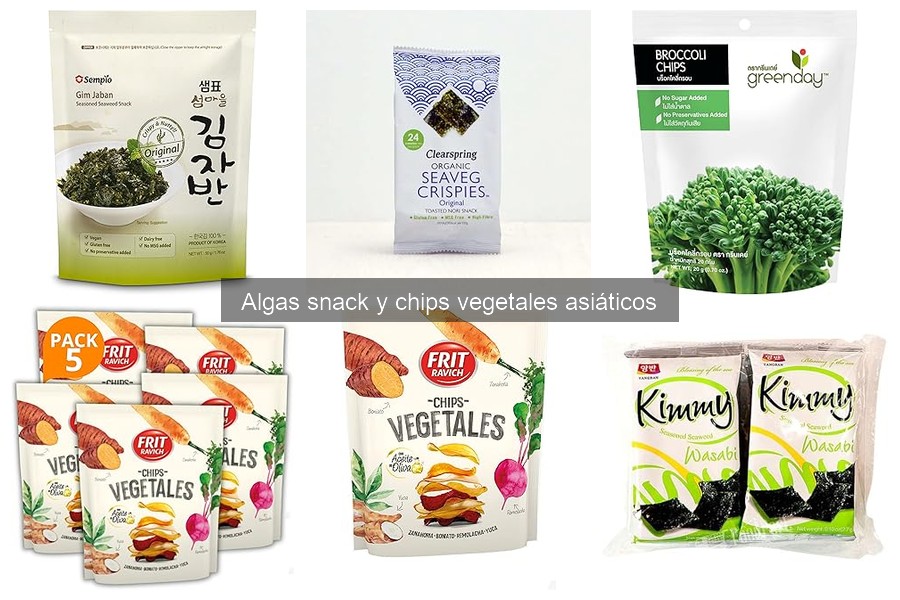 Ideas creativas para recetas con algas snack y chips vegetales