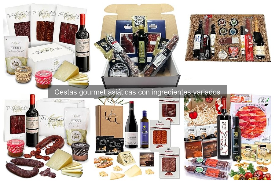 Ingredientes Esenciales en una Cesta Gourmet Asiática