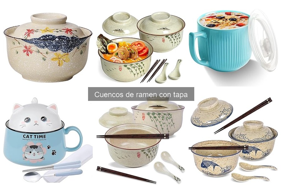 Mantenimiento y limpieza de cuencos de ramen con tapa