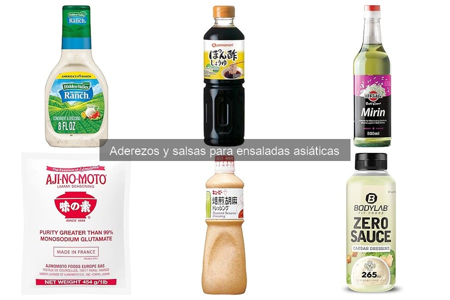 Mejores aderezos y salsas para ensaladas asiáticas
