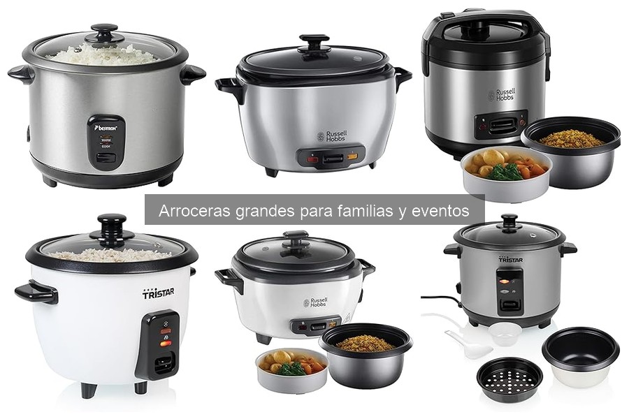 Mejores arroceras grandes para familias numerosas: comparativa