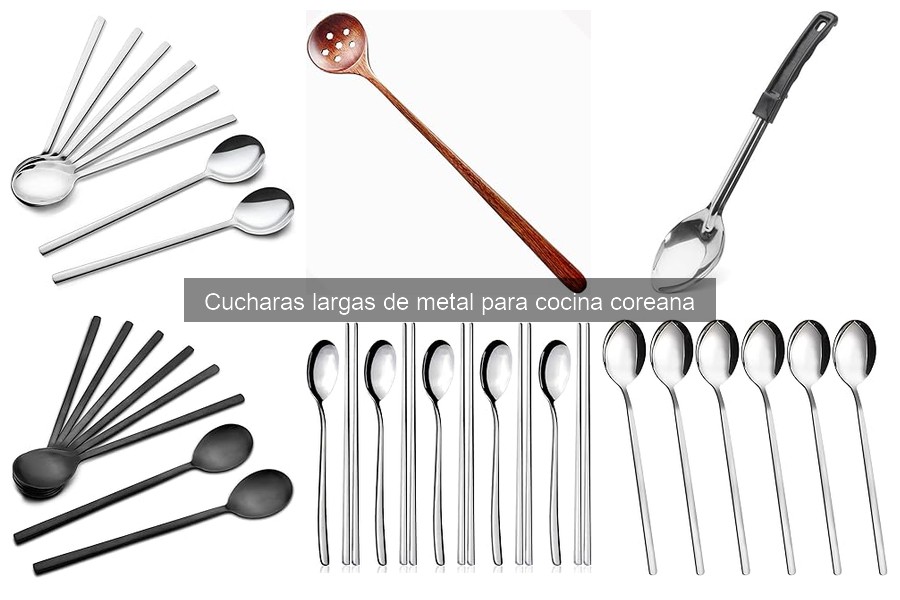 Mejores cucharas largas de metal para preparar cocina coreana