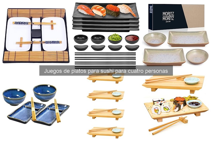 Mejores juegos de platos para sushi para cuatro personas