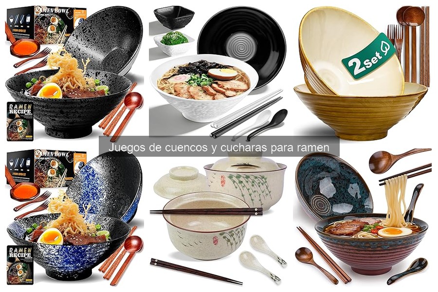 Mejores ofertas en juegos de cuencos y cucharas para ramen