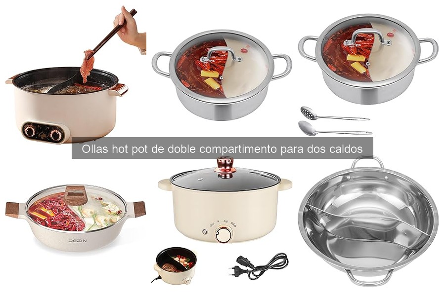 Mejores ollas hot pot de doble compartimento para familias pequeñas