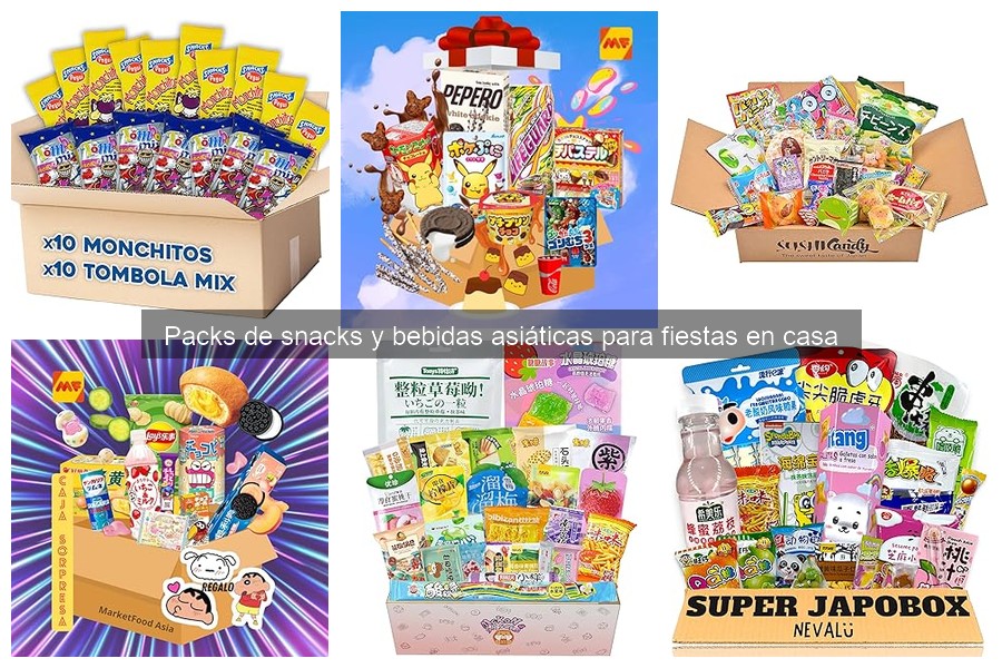 Mejores packs de snacks asiáticos para fiestas en casa