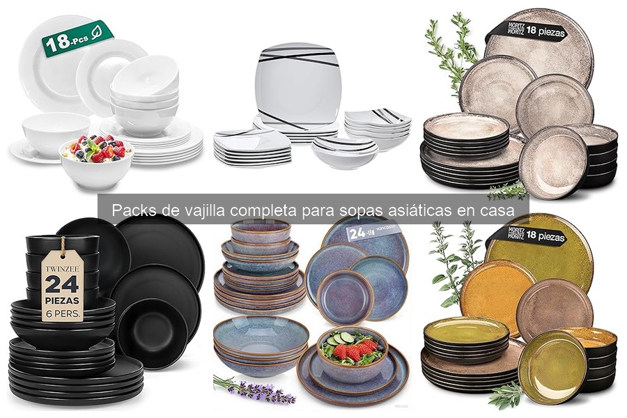 Mejores packs de vajilla para sopas asiáticas recomendados por chefs
