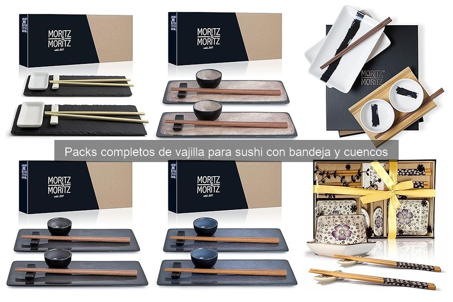 Mejores packs de vajilla para sushi en Amazon: comparativa
