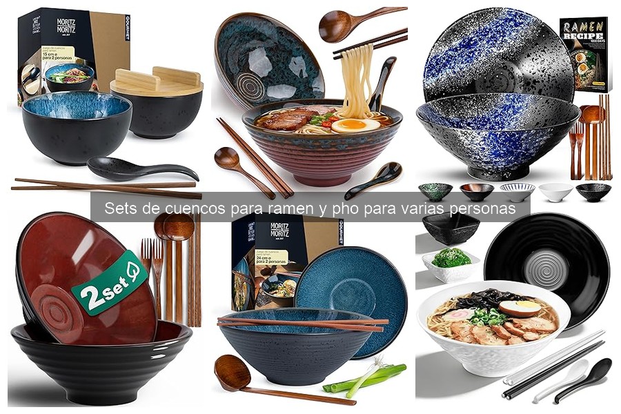 Mejores sets de cuencos para ramen y pho según número de personas