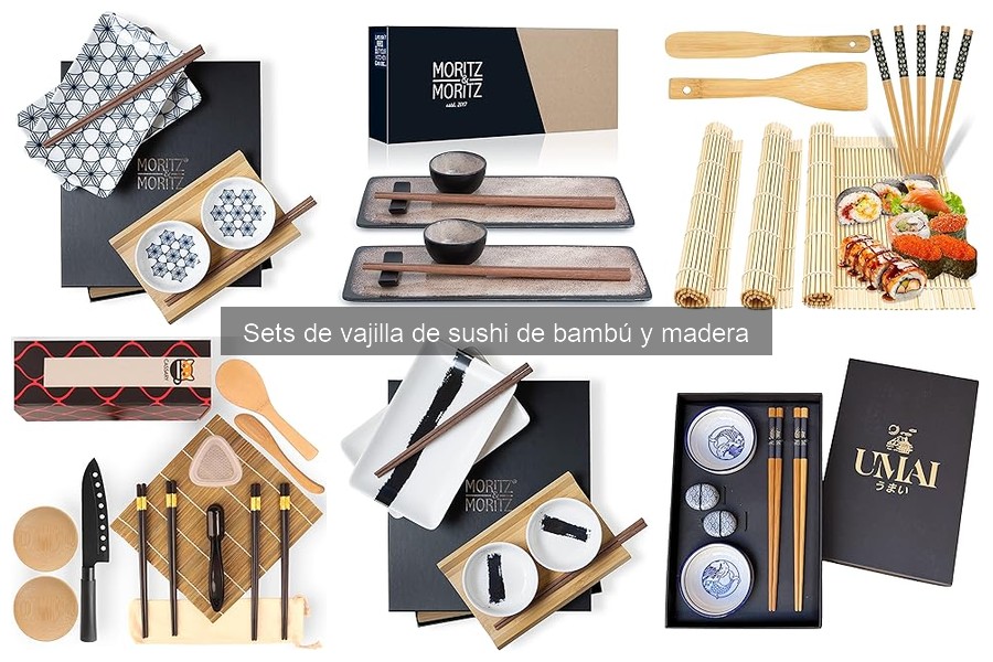Mejores sets de vajilla de sushi de bambú y madera para principiantes