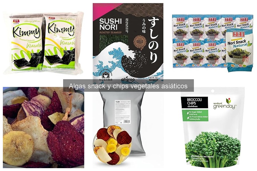 Precios de algas snack y chips vegetales asiáticos