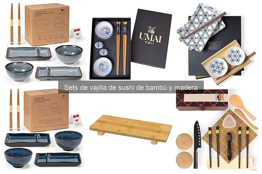 Precios promedio de sets de vajilla de sushi de bambú