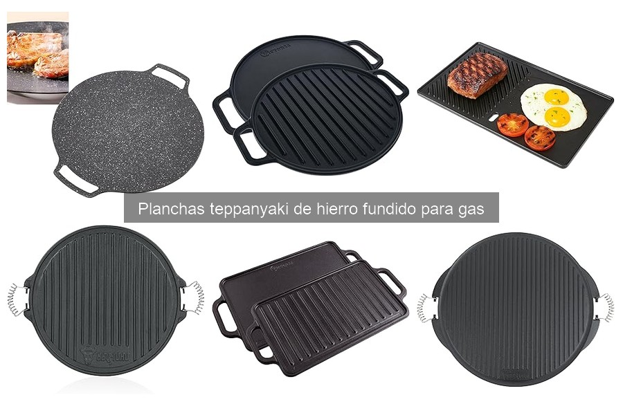 ¿Qué es una plancha teppanyaki de hierro fundido para gas?