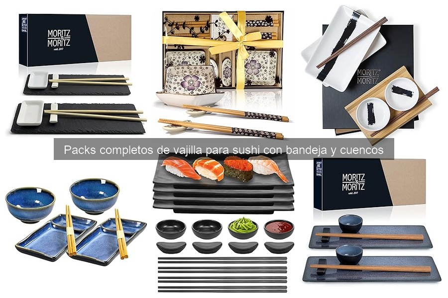 ¿Qué incluye un pack completo de vajilla para sushi?