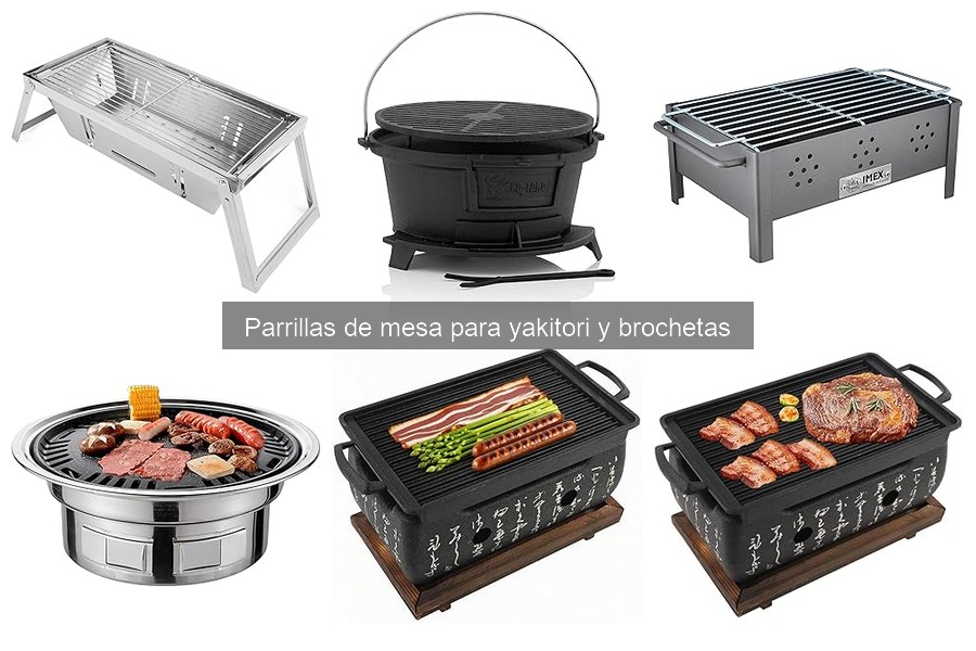 ¿Qué son las parrillas de mesa para yakitori?