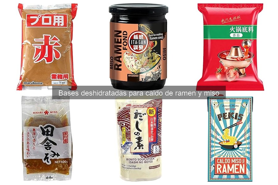 Recetas deliciosas con bases deshidratadas para caldo de ramen y miso