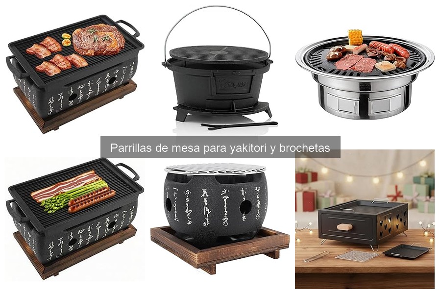 Recetas deliciosas para yakitori en parrilla de mesa