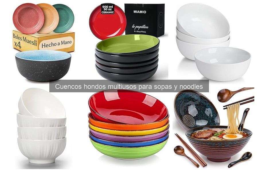 Recetas fáciles en cuencos hondos para sopa y noodles
