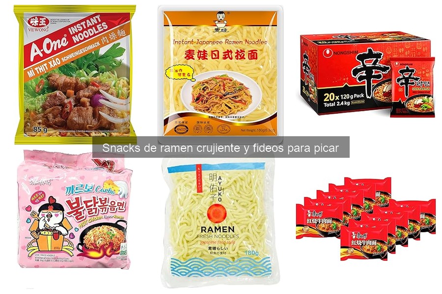 ¿Son saludables los snacks de ramen crujiente?