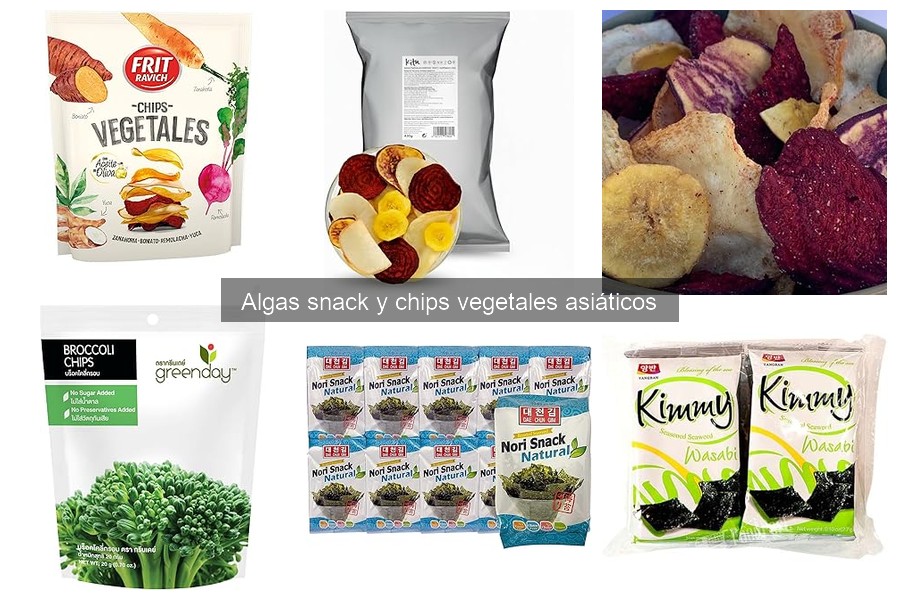Tipos de Algas Snack y Chips Vegetales Asiáticos