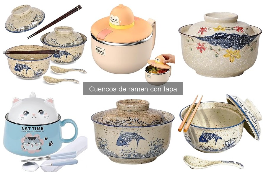 Tipos de cuencos de ramen con tapa: materiales y estilos